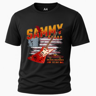 Sammy Red Guitar Rock Front Back Both Worlds Vh Concert Performance Shirt