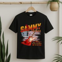 Sammy Red Guitar Rock Front Back Both Worlds Vh Concert T-Shirt