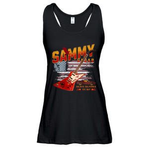 Sammy Red Guitar Rock Front Back Both Worlds Vh Concert Ladies Essential Flowy Tank