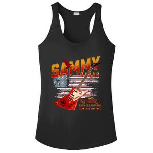 Sammy Red Guitar Rock Front Back Both Worlds Vh Concert Ladies PosiCharge Competitor Racerback Tank