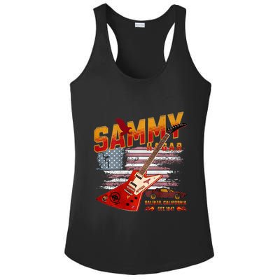 Sammy Red Guitar Rock Front Back Both Worlds Vh Concert Ladies PosiCharge Competitor Racerback Tank