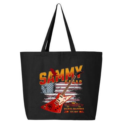 Sammy Red Guitar Rock Front Back Both Worlds Vh Concert 25L Jumbo Tote