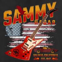 Sammy Red Guitar Rock Front Back Both Worlds Vh Concert 25L Jumbo Tote