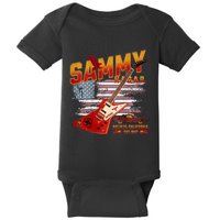 Sammy Red Guitar Rock Front Back Both Worlds Vh Concert Baby Bodysuit