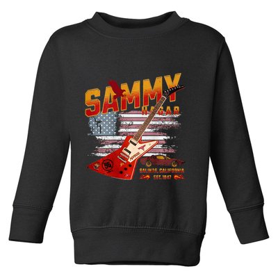 Sammy Red Guitar Rock Front Back Both Worlds Vh Concert Toddler Sweatshirt