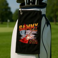Sammy Red Guitar Rock Front Back Both Worlds Vh Concert Golf Towel