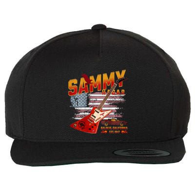 Sammy Red Guitar Rock Front Back Both Worlds Vh Concert Wool Snapback Cap