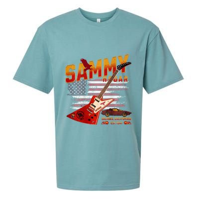 Sammy Red Guitar Rock Front Back Both Worlds Vh Concert Sueded Cloud Jersey T-Shirt
