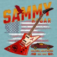 Sammy Red Guitar Rock Front Back Both Worlds Vh Concert Sueded Cloud Jersey T-Shirt