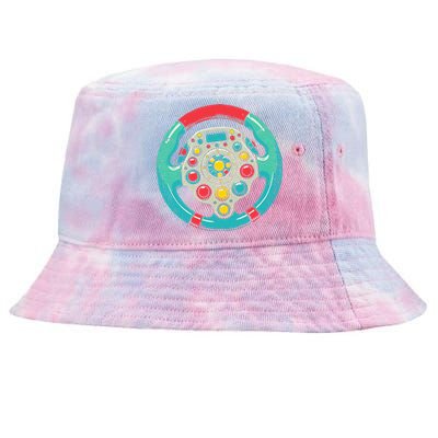 Simulation Racer Gaming Race Car Sim Racing Tie-Dyed Bucket Hat