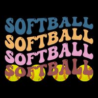 Softball Retro Groovy Sport Lover Drawstring Bag