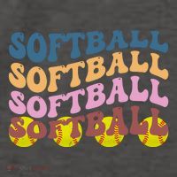 Softball Retro Groovy Sport Lover Vector Backpack
