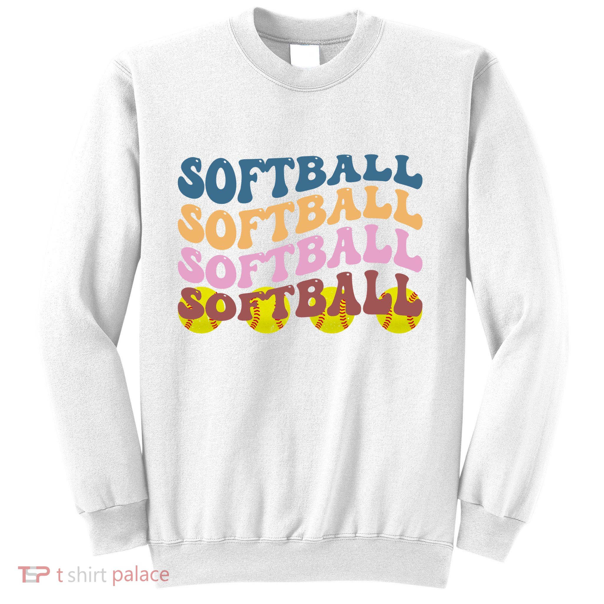 Softball Retro Groovy Sport Lover Sweatshirt