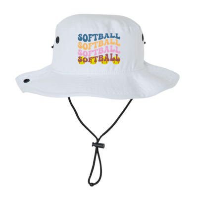 Softball Retro Groovy Sport Lover Bucket Hat