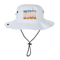 Softball Retro Groovy Sport Lover Bucket Hat
