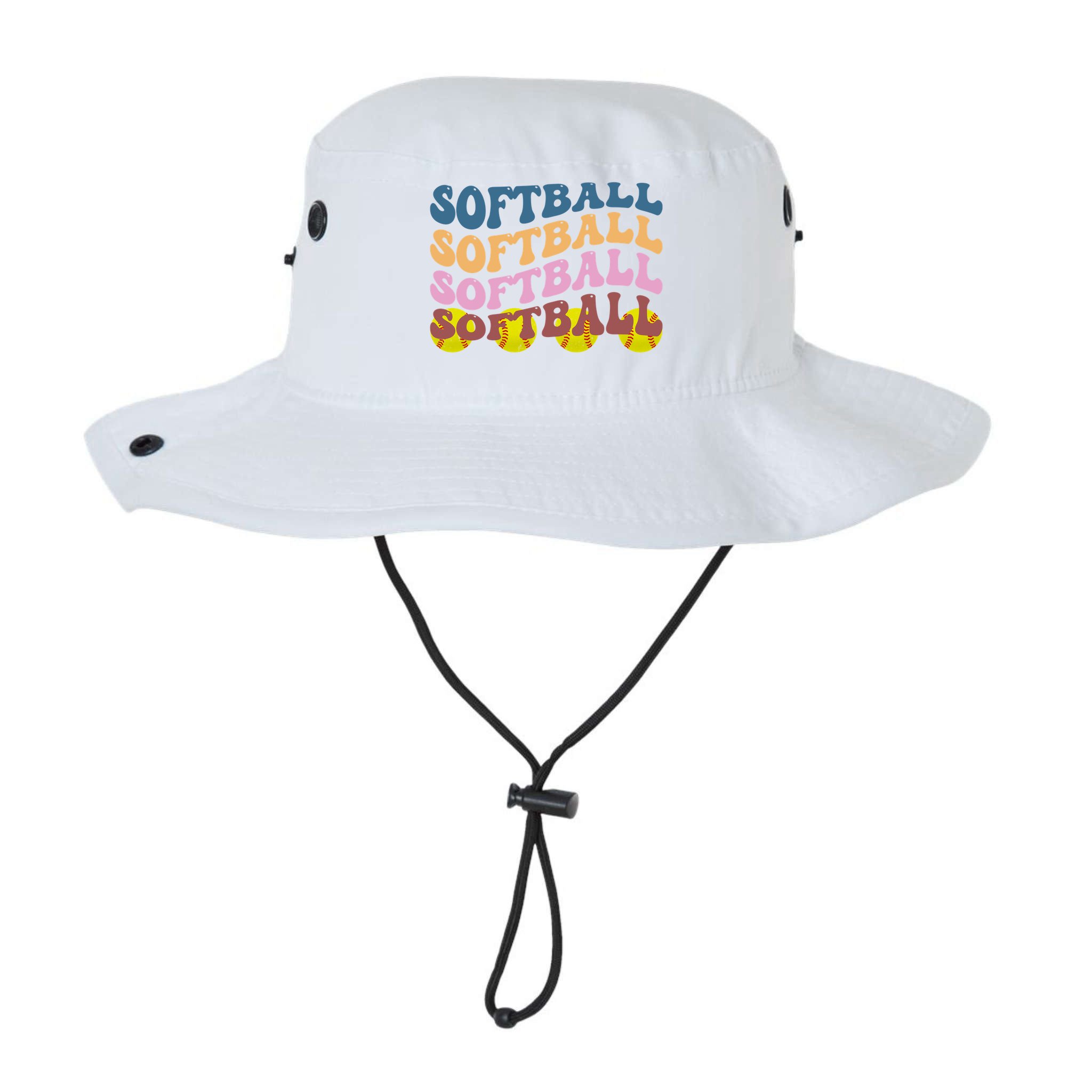 Softball Retro Groovy Sport Lover Bucket Hat