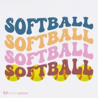 Softball Retro Groovy Sport Lover Flatbill Hat