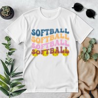 Softball Retro Groovy Sport Lover Premium T-Shirt