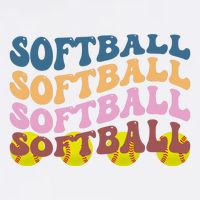 Softball Retro Groovy Sport Lover Premium T-Shirt
