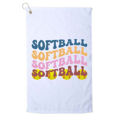 Softball Retro Groovy Sport Lover Golf Towel