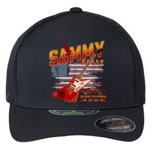 Sammy Red Guitar Rock Both Worlds Vh Concert Flexfit Unipanel Trucker Cap