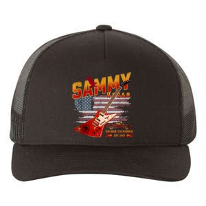 Sammy Red Guitar Rock Both Worlds Vh Concert Yupoong Adult 5-Panel Trucker Hat