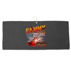 Sammy Red Guitar Rock Both Worlds Vh Concert Large Microfiber Waffle Golf Towel