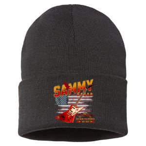 Sammy Red Guitar Rock Both Worlds Vh Concert Sustainable Knit Beanie