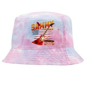 Sammy Red Guitar Rock Both Worlds Vh Concert Tie-Dyed Bucket Hat