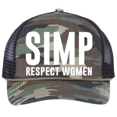 Simp Respect Gift For People Who Are Proud Simp Gift Retro Rope Trucker Hat Cap