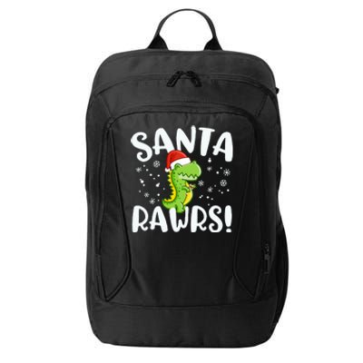 Santa Rawrs Green Dinosaur Cute Reptile Christmas Gift Great Gift City Backpack