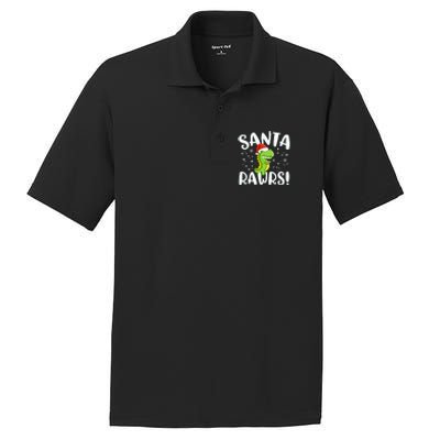 Santa Rawrs Green Dinosaur Cute Reptile Christmas Gift Great Gift PosiCharge RacerMesh Polo