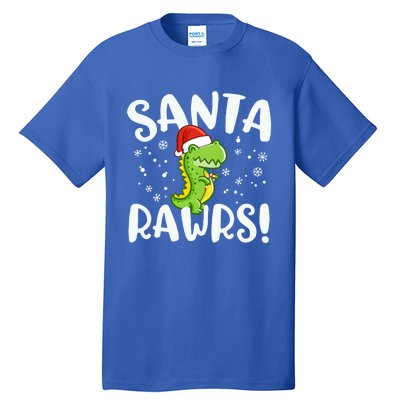 Santa Rawrs Green Dinosaur Cute Reptile Christmas Gift Great Gift Tall T-Shirt