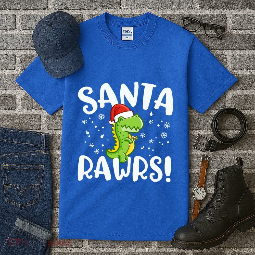 Santa Rawrs Green Dinosaur Cute Reptile Christmas Gift Great Gift Tall T-Shirt