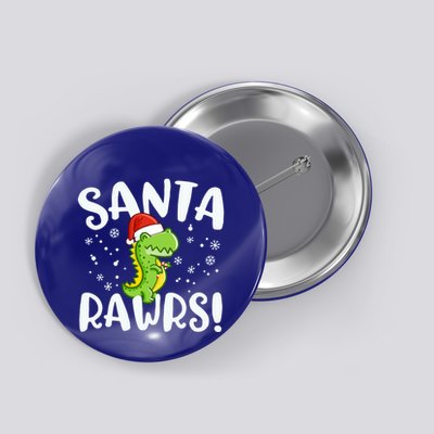 Santa Rawrs Green Dinosaur Cute Reptile Christmas Gift Great Gift Button