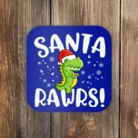 Santa Rawrs Green Dinosaur Cute Reptile Christmas Gift Great Gift Coaster