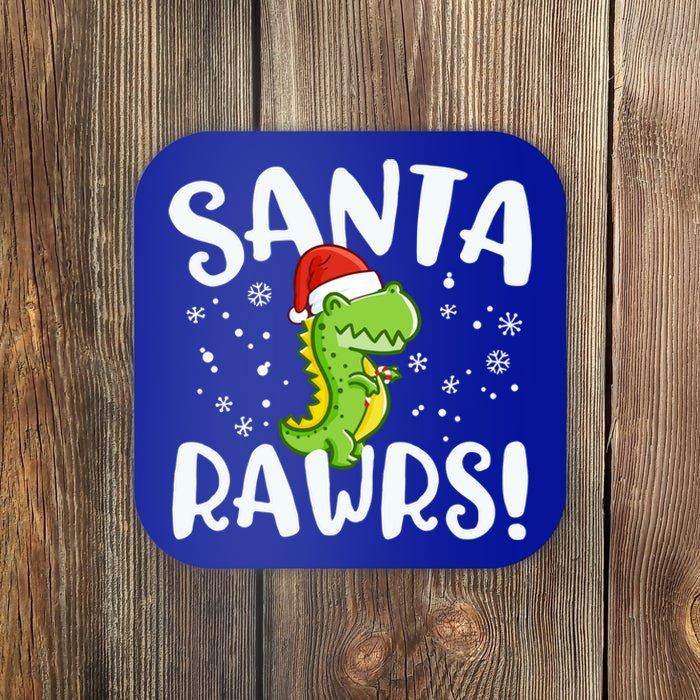 Santa Rawrs Green Dinosaur Cute Reptile Christmas Gift Great Gift Coaster