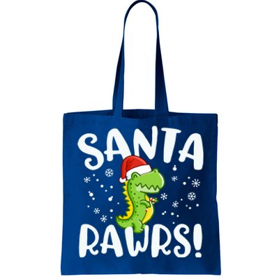 Santa Rawrs Green Dinosaur Cute Reptile Christmas Gift Great Gift Tote Bag