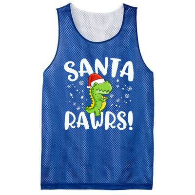 Santa Rawrs Green Dinosaur Cute Reptile Christmas Gift Great Gift Mesh Reversible Basketball Jersey Tank