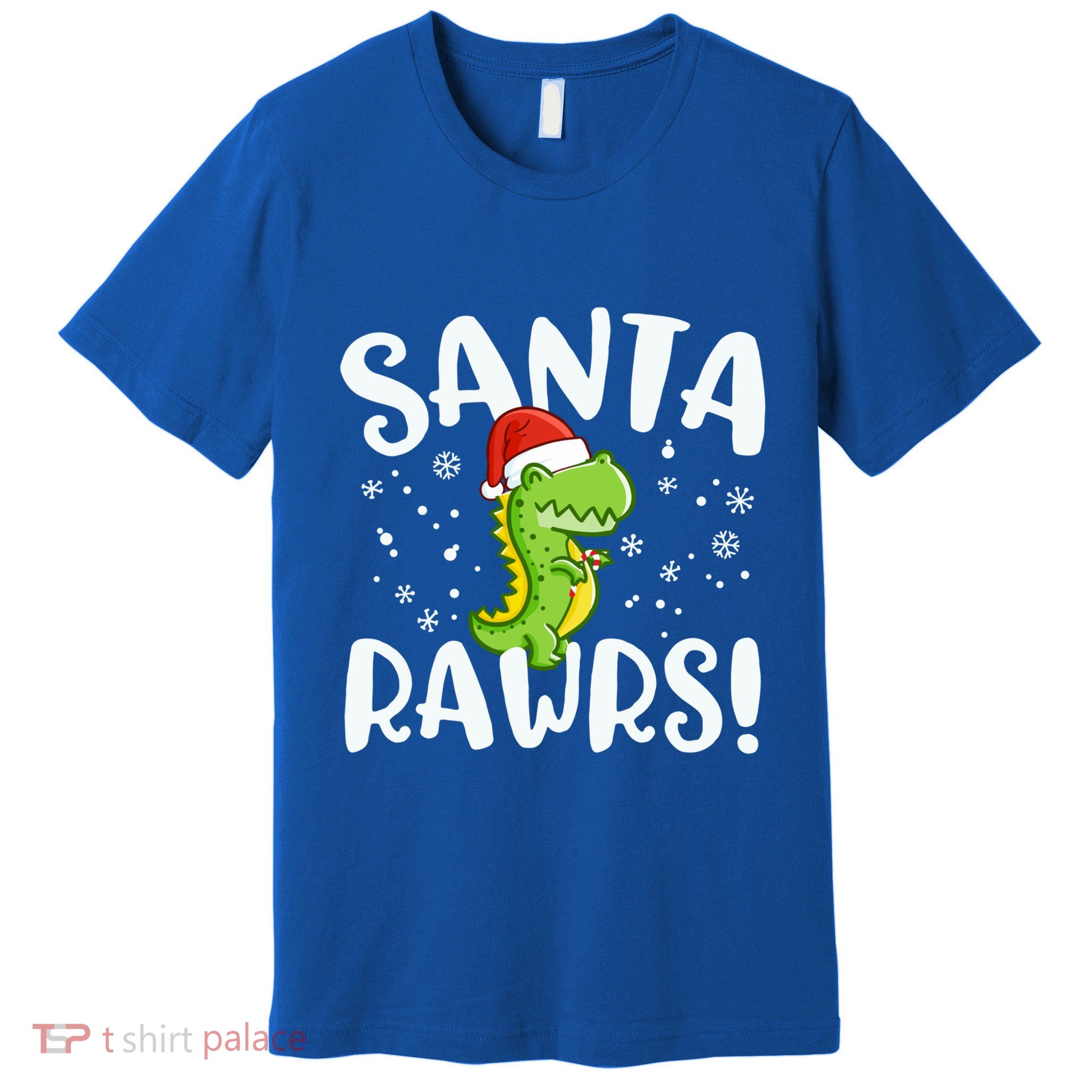 Santa Rawrs Green Dinosaur Cute Reptile Christmas Gift Great Gift Premium T-Shirt
