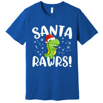 Santa Rawrs Green Dinosaur Cute Reptile Christmas Gift Great Gift Premium T-Shirt