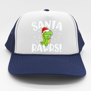 Santa Rawrs Green Dinosaur Cute Reptile Christmas Gift Great Gift Trucker Hat