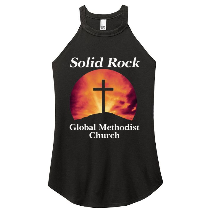Solid Rock Global Methodist Church Faith Women's Perfect Tri Rocker Tank