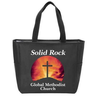 Solid Rock Global Methodist Church Faith Zip Tote Bag