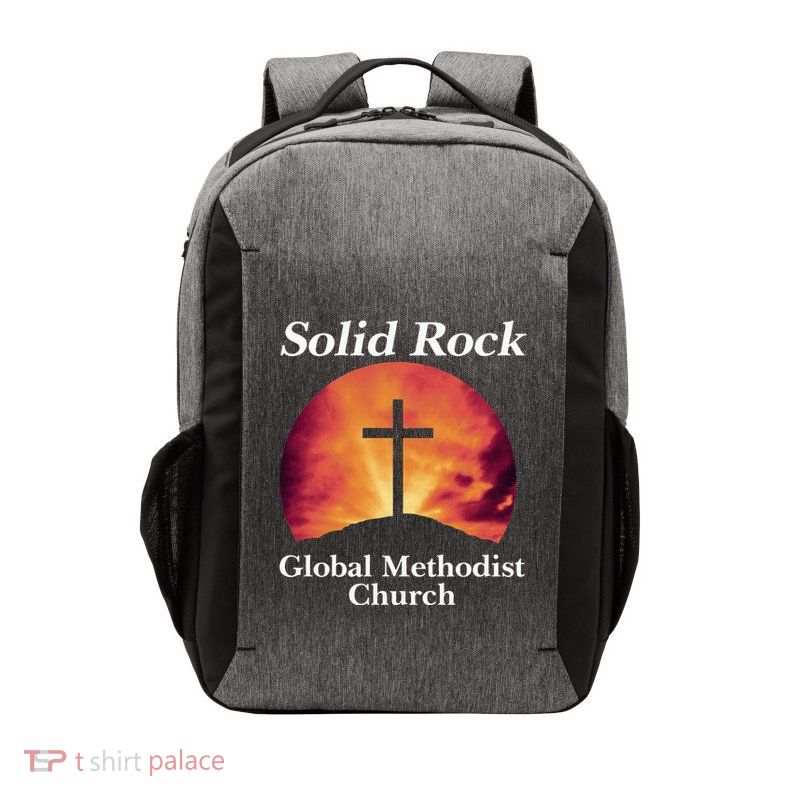 Solid Rock Global Methodist Church Faith Vector Backpack
