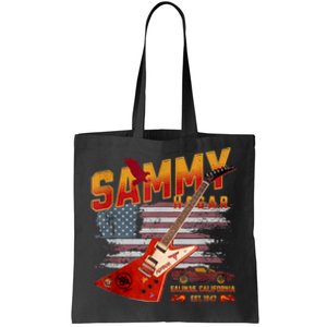 Sammy Red Guitar Rock Front Back Both Worlds Vh Concert Gift Tote Bag