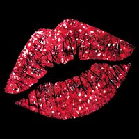 Sexy Red Glitter Lips Kiss Me Love Makeup Lipstick Shirt Tee Long Sleeve Shirt