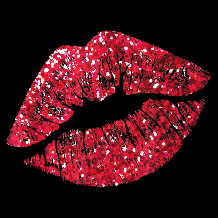 Sexy Red Glitter Lips Kiss Me Love Makeup Lipstick Shirt Tee Long Sleeve Shirt