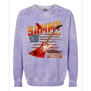 Sammy Red Guitar Rock Front Back Both Worlds Vh Concert Colorblast Crewneck Sweatshirt