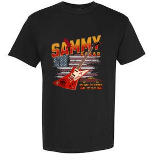 Sammy Red Guitar Rock Front Back Both Worlds Vh Concert Garment-Dyed Heavyweight T-Shirt